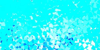 Çokgen formlu açık mavi vektör arkaplanı. Soyut tarzda, üçgen ve çizgilerle basit bir tasarım. Duvar kağıtları için desen.