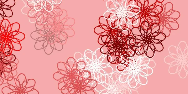 Texture Doodle Vectorielle Orange Clair Avec Des Fleurs Conception Simple — Image vectorielle