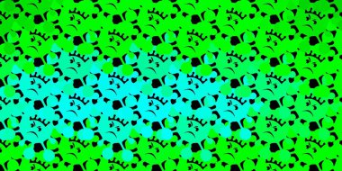 Hastalık sembollü koyu yeşil vektör dokusu. Değişik tıbbi şekillere sahip renkli soyut çizimler. Salgın bilgisine karşı basit tasarım.