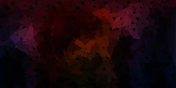 濃いピンク 黄色のベクトル三角形のモザイクの背景 三角形で多角形のスタイルでグラデーションイラスト Webアプリの壁紙 — ストックベクタ