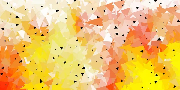 Modèle Poly Triangle Vectoriel Orange Clair Illustration Abstraite Avec Élégants — Image vectorielle