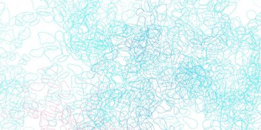 Açık mavi, Memphis şekilli kırmızı vektör dokusu. Soyut tarzda, gradyan formlarda basit tasarım. Cep telefonları için arka plan.