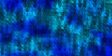 Çizgileri ve üçgenleri olan hafif Mavili vektör arka planı. Renkli eğimli üçgenlerin çizimi. Reklamlar için desen.