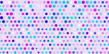 Açık pembe, daire şekilli mavi vektör düzeni. Renkli çember şekilli modern soyut illüstrasyon. Broşürler, broşürler için desen.