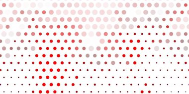 Lekeli kırmızı vektör arkaplanı. Doğa tarzında renkli noktaları olan soyut illüstrasyon. Web siteleri için desen.