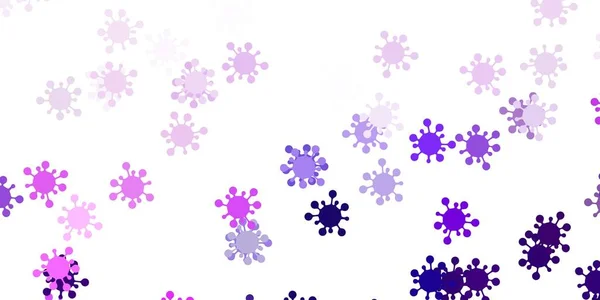 Светло Фиолетовая Розовая Векторная Текстура Болезнетворными Сияниями Абстрактная Иллюстрация Биологическими — стоковый вектор
