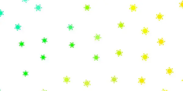 Светло Зеленая Желтая Векторная Текстура Болезнетворными Сифилисами Красочная Абстрактная Иллюстрация — стоковый вектор