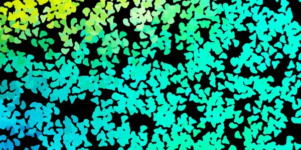 Темно Зеленый Векторный Отскок Хаотичными Поворотами Иллюстрация Красочными Формами Абстрактном — стоковый вектор