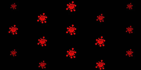 Темно Красный Векторный Шаблон Признаками Гриппа Умная Иллюстрация Коварными Знаками — стоковый вектор