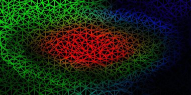 Koyu renkli vektör soyut üçgen şablonu. Çokgen üçgenli modern soyut çizim. Web uygulamalarınız için duvar kağıdı.