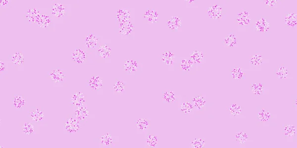 Textura Garabato Vectorial Rosa Púrpura Claro Con Flores Gradiente Flores — Vector de stock