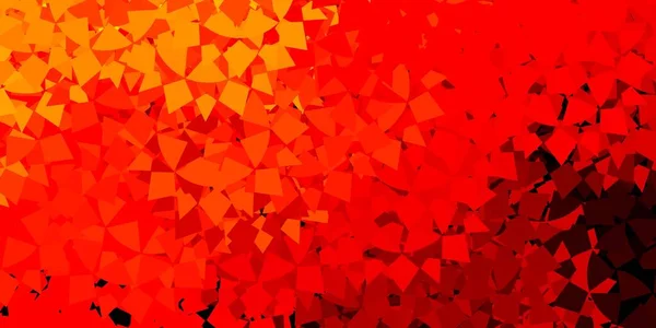 Světle Oranžová Vektorová Textura Náhodnými Trojúhelníky Jednoduchý Design Abstraktním Stylu — Stockový vektor