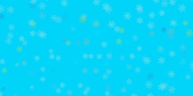 Açık mavi, sarı vektör çiçekli doğal sanat eseri. Origami tarzı çiçeklerle soyut illüstrasyon. Web sitesi tasarımları için desen.