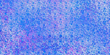 Açık mavi, kıvrımlı çizgileri olan sarı vektör deseni. Eğimli dairesel kavisli parlak bir illüstrasyon. İş broşürleri, broşürler için desen