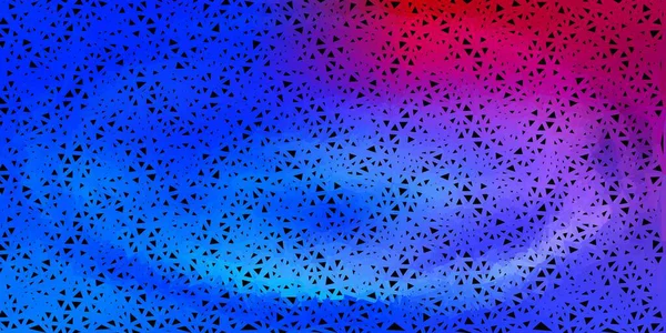 浅蓝色 红色矢量三角形马赛克模板 具有抽象三角形的方面风格的智能插图 登陆网页设计 — 图库矢量图片