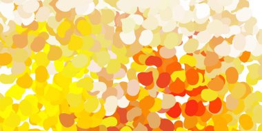 Kaotik şekilli açık sarı vektör arkaplanı. Soyut tarzda renkli şekilli bir illüstrasyon. Reklamlarınız için modern tasarım.