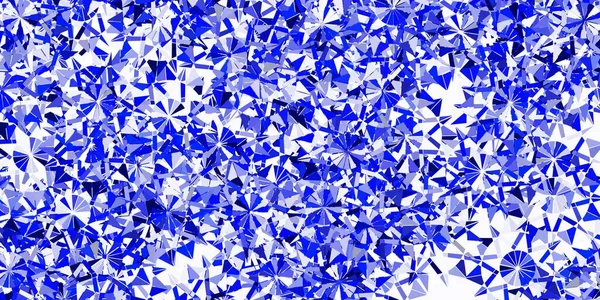 Sfondo Vettore Azzurro Con Fiocchi Neve Natale Intelligente Illustrazione Geometrica — Vettoriale Stock