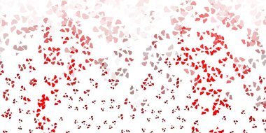 Açık kırmızı, Memphis şekilli sarı vektör dokusu. Basit bir şekilde gradyan olan renkli soyut biçimler. Web siteniz için basit illüstrasyon.