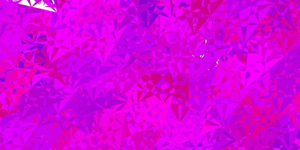 Světle Růžová Modrá Vektorová Textura Náhodnými Trojúhelníky Ilustrace Abstraktními Barevnými — Stockový vektor