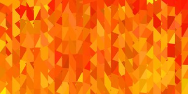 Açık turuncu vektör geometrik çokgen tasarımı. Zarif eğimli üçgenli soyut illüstrasyon. Uygulamalar için tasarımınız.