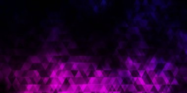 Çizgileri ve üçgenleri olan koyu pembe vektör şablonu. Renkli eğimli üçgenlerin çizimi. Posterler ve afişler için en iyi tasarım.