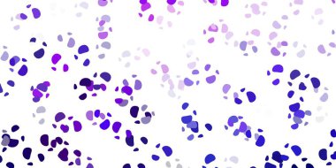 Açık mor, Memphis şekilli pembe vektör dokusu. Soyut tarzda renkli şekilli bir illüstrasyon. Duvar kağıdı seti için zarif tasarım.