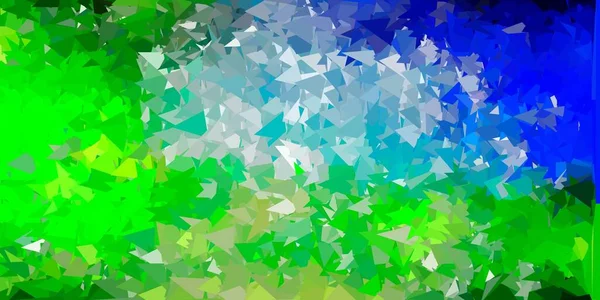 Ljusblå Grön Vektor Triangel Mosaik Design Elegant Abstrakt Illustration Med — Stock vektor