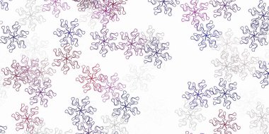 Açık pembe, kırmızı vektör karalama arkaplanı ve çiçekler. Sıradan çiçekli basit renkli bir illüstrasyon. Paketleme için akıllı tasarım, duvar kağıtları.