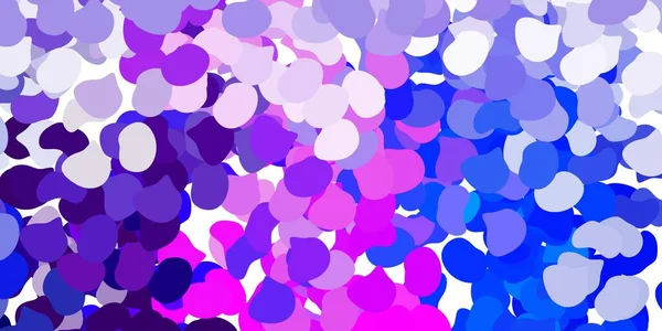 Hellrosa Blauer Vektorhintergrund Mit Zufälligen Formen Illustration Mit Farbenfrohen Formen — Stockvektor