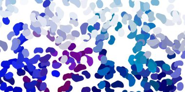 Açık mavi, Memphis şekilli kırmızı vektör dokusu. Gradyan rastgele formlarla modern soyut illüstrasyon. Reklamlarınız için modern tasarım.