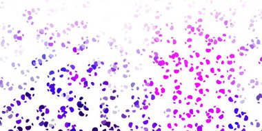 Açık mor, soyut şekilli pembe vektör deseni. Gradyan rastgele formlarla modern soyut illüstrasyon. Reklamlarınız için modern tasarım.