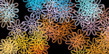 Koyu mavi, soyut şekilli sarı vektör deseni. Basit bir şekilde gradyan olan renkli soyut biçimler. İşiniz için akıllı tasarım.