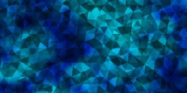 Kristallerle, üçgenlerle açık mavi vektör şablonu. Soyut üçgenli dekoratif tasarım. Terfileriniz için tasarım.