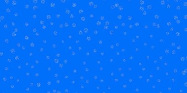 Açık pembe, çiçekli mavi vektör karalama deseni. Origami tarzı çiçeklerle soyut illüstrasyon. Yepyeni iş tasarımı.