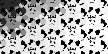 Grip belirtileri gösteren koyu gri bir şablon. Dekoratif tarzında renkli işaretleri olan akıllı illüstrasyon. Salgın bilgisine karşı basit tasarım.