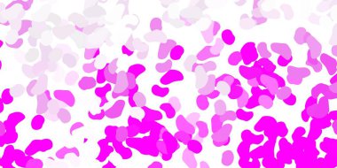 Açık Mor, pembe vektör arkaplan ve rastgele formlar. Soyut tarzda, gradyan formlarda basit tasarım. Duvar kağıdı seti için zarif tasarım.