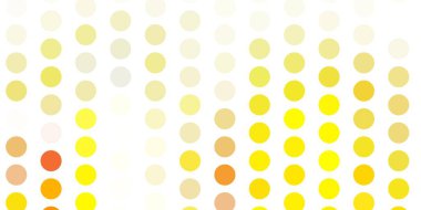 Dairesel şekilli hafif turuncu vektör düzeni. Parlak renkli ve soyut küreler içeren bir resim. Duvar kağıtları, perdeler için desen.