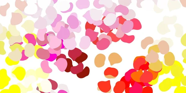 Светло Розовый Желтый Векторный Фон Произвольной Формы Иллюстрация Красочными Формами — стоковый вектор