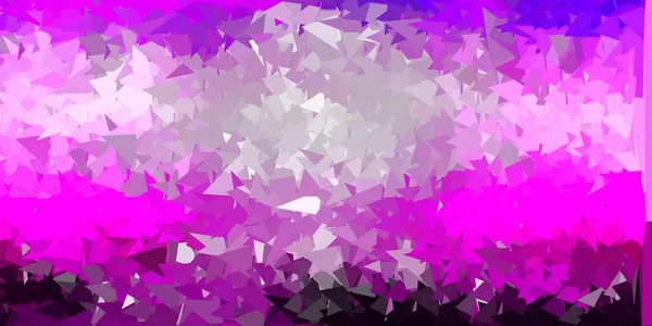 浅紫色 粉红色矢量三角形马赛克图案 现代抽象图解与多边形三角形 你的设计样本 — 图库矢量图片
