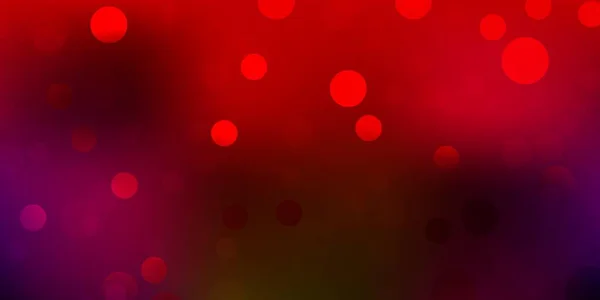 濃いピンク 円の黄色いベクトルテンプレート 泡とグラデーションスタイルの抽象的な装飾デザイン ビジネス広告のパターン — ストックベクタ