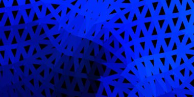 Koyu mavi vektör soyut üçgen deseni. Soyut üçgenlerle dekoratif renkli çizimler. Cep telefonları için arkaplan.