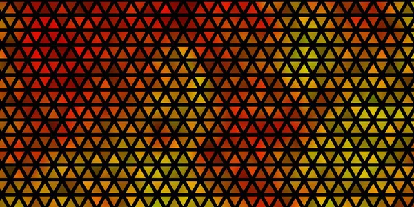 Světlo Oranžové Vektorové Pozadí Polygonálním Stylem Ilustrace Sadou Barevných Trojúhelníků — Stockový vektor