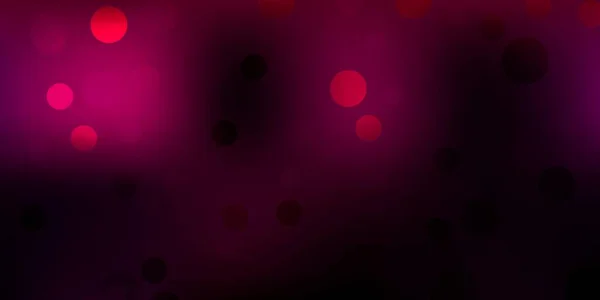 Fondo Vectorial Rosa Oscuro Con Burbujas Ilustración Abstracta Brillante Con — Vector de stock