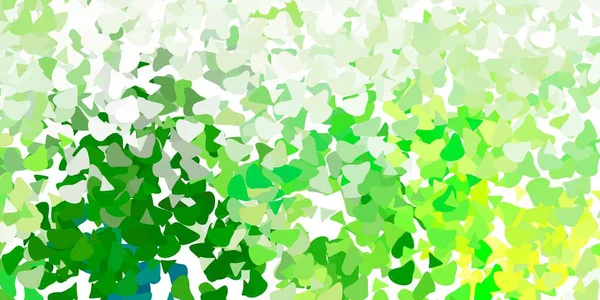 Verde Deschis Fundal Vectorial Galben Forme Aleatorii Ilustrație Abstractă Modernă — Vector de stoc