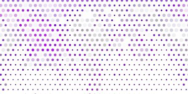 Kabarcıklı açık pembe vektör arkaplanı. Renkli damlaları olan soyut parlak bir illüstrasyon. Broşürler, broşürler için desen.