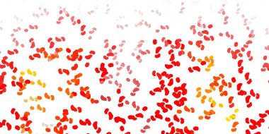 Memphis şekilli hafif turuncu vektör dokusu. Basit gradyan şekilli renkli bir çizim. Duvar kağıdı seti için zarif tasarım.