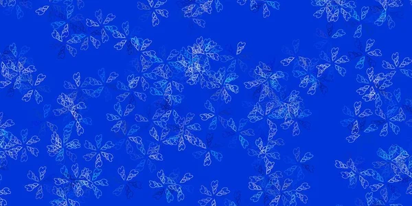 Fond Abstrait Bleu Clair Vecteur Vert Avec Des Feuilles Croquant — Image vectorielle
