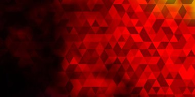 Koyu pembe, kristalli sarı vektör şablonu, üçgenler. Soyut üçgenli dekoratif tasarım. Reklamlar için desen.