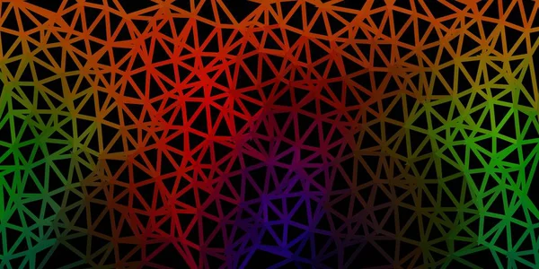 Dunkelgrünes Rotes Vektorpolygonalmuster Verlaufsdarstellung Polygonalen Stil Mit Dreiecken Intelligente Muster — Stockvektor