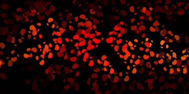 Koyu kırmızı, Memphis şekilli sarı vektör dokusu. Soyut tarzda renkli şekilli bir illüstrasyon. Web siteniz için basit illüstrasyon.